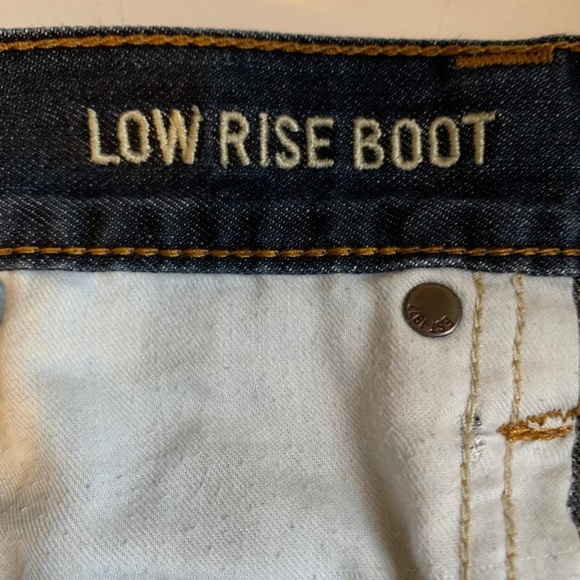 American Eagle 34” Low Rise Bootcut Dark Wash Blue Jeans - Picture 3 of 5